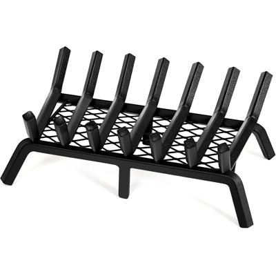21 Inch Fireplace Log Grate Heavy Duty Solid Steel 7-Bars, Fire Grate
