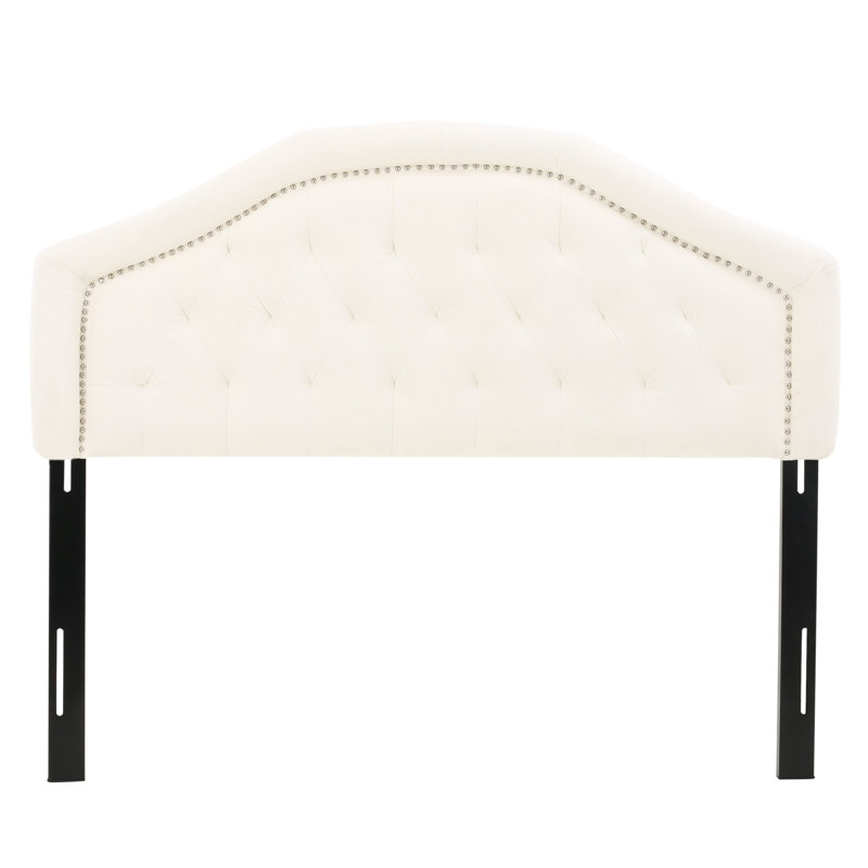 Full Sized Headboard, Contemporary And , Upholstered In With Button Diamond Stitch, Nailhead Accents, Assembly Required Headboard Mesmerizing Stitch