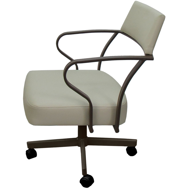 Chaise pivotante en métal Itzuri, Beige, Brun