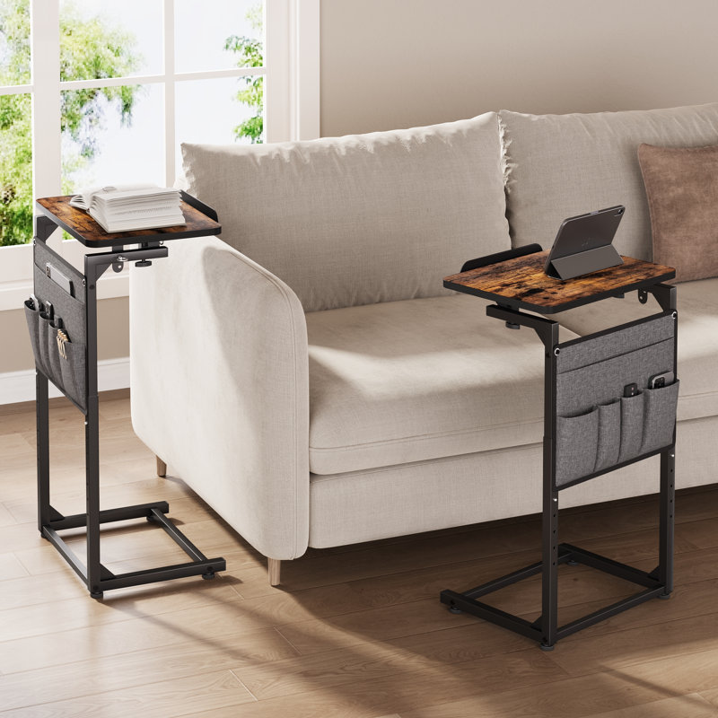 Adjustable Swivel C-side Table with Height Control, 2