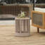 Table d'appoint d'extérieur en corde de rotin et bois d'acacia - Mobilier de patio résistant aux intempéries pour le jardin, la cour et le balcon-253584848