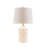 Evadne White/Gold Ceramic Geometric Table Lamp
