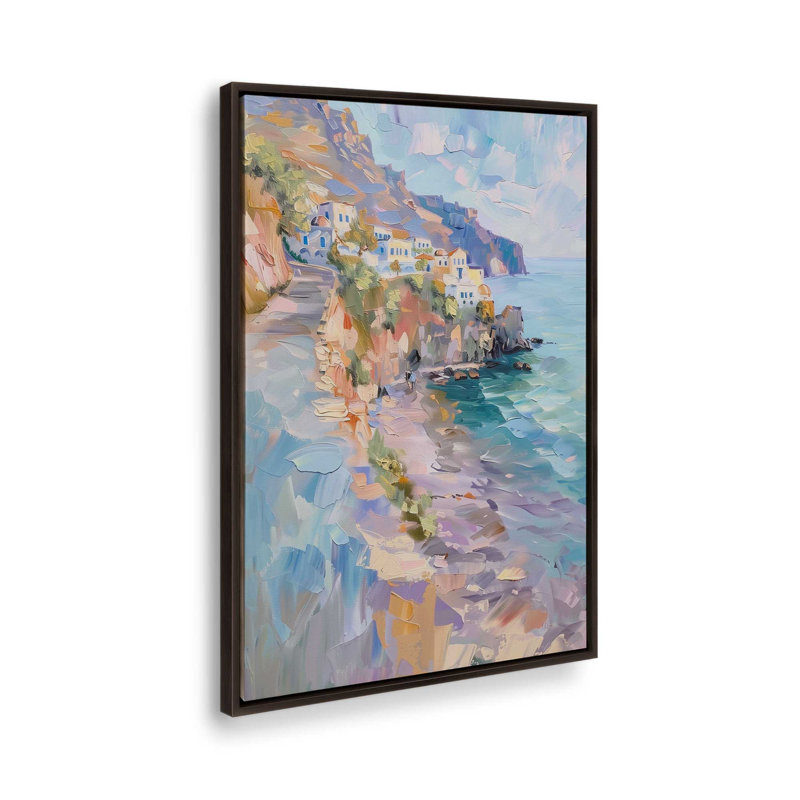 Côte pastel Amalfi I, H 31 po x l 21 po, Espresso, Cadre flottant