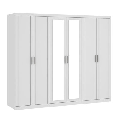 6 Door Wardrobe With Mirror