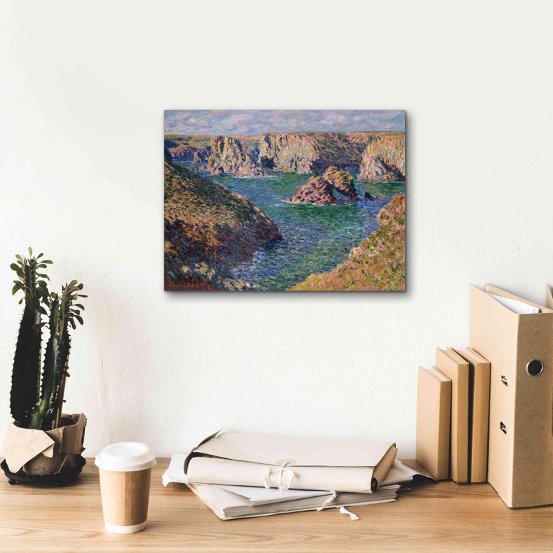 «Port-Domois, Belle-Isle» par Claude Monet, estampe numérique sur toile, H 12 po x l 16 po x P 0,75 po