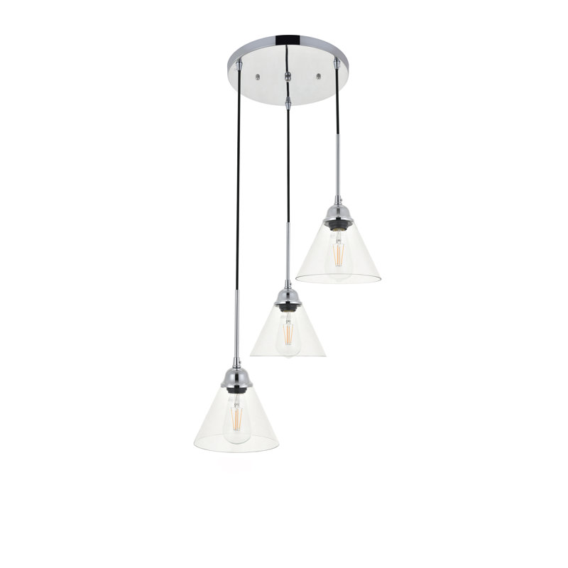 Hudson Oaks 3 - Light Cluster Pendant, Chrome