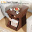 Table de bout en bois massif avec tablettes