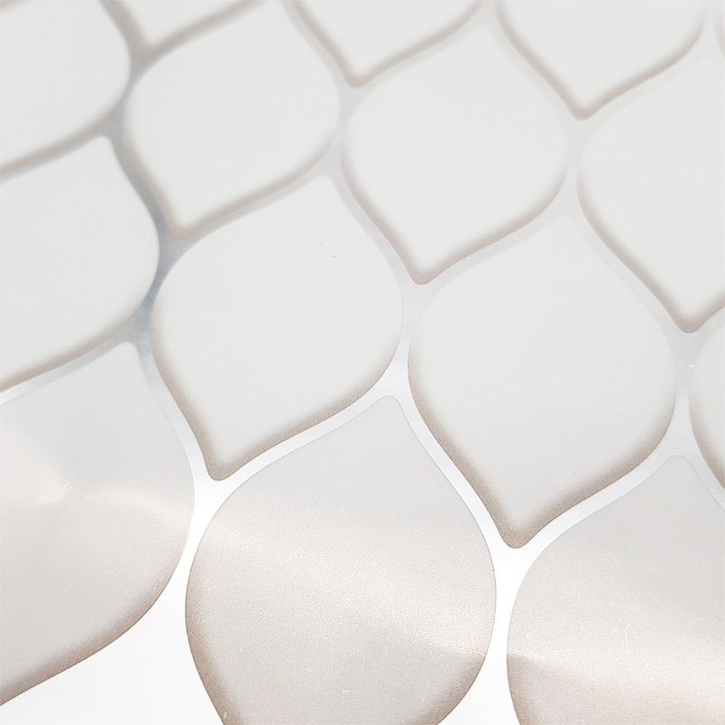 15cm W x 30.5cm L Aluminum Peel and Stick Mosaic Tile