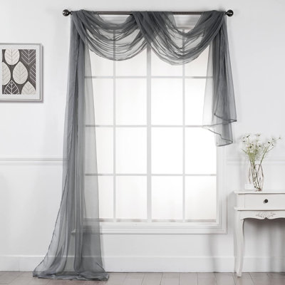 Panneau de rideau transparent en polyester Giannoula