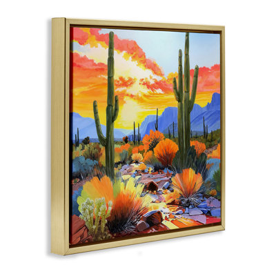 Desert Splendour Cacti Floating Frame, design by John Jaster