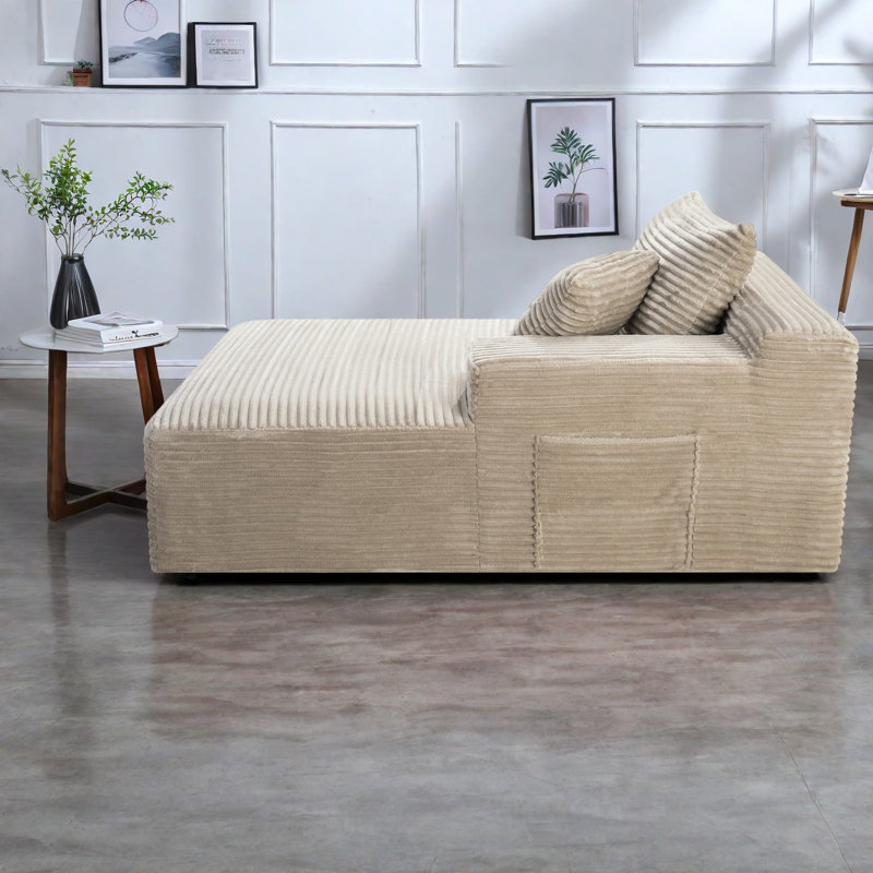 Canapés à compression, chaise longue compacte en velours côtelé compact pour petite maison