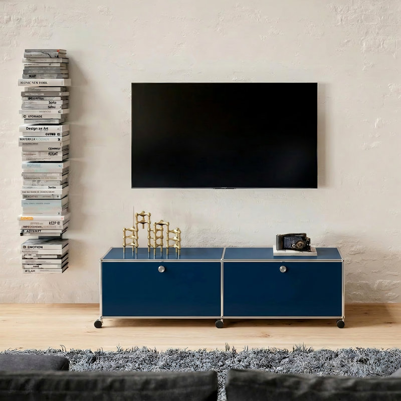 Armoires de bureau modulaires en métal avec tablettes réglables, Blue