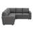 Hoelscher L-shaped Sleeper Sectional Upholstered Sofa Bed With Storage Space Polyester Dark Gray-122510075