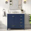 Ensemble de meuble-lavabo 36 po avec lavabo 36 po, armoire de salle de bain moderne à 4 tiroirs, ensemble de meuble-lavabo sur pied en bois massif avec pieds en bois massif