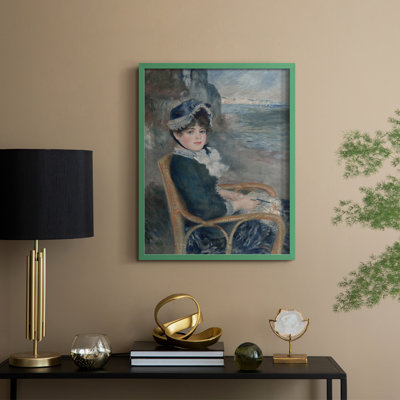 «Vintage Portrait Print Cxxi», reproduction encadrée - bois massif
