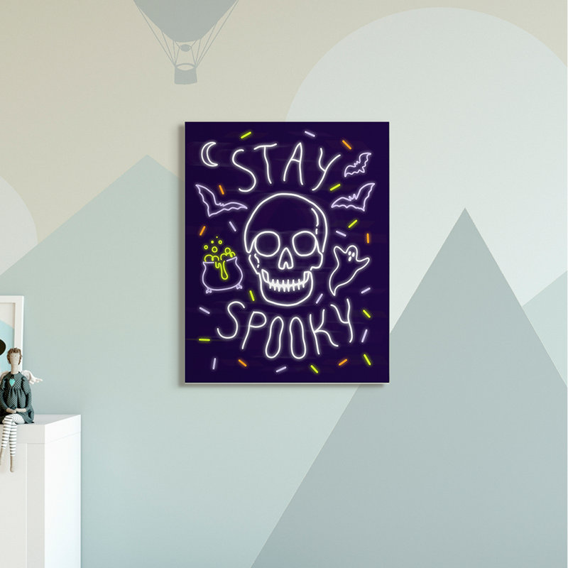 Stay Spooky Quote, H 48 po x l 36 po x P 1,5 po, Toile tendue