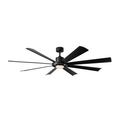 Ventilateur de plafond intelligent d'intérieur / extérieur à 8 pales Aura avec kit d'éclairage à DEL réglable CCT 2700K-3000K-4000K-5000K et télécommande inclus