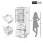 71.6" Freestanding Bathroom Vanity, 2 Damping-Hinge Doors & 3 Drawers, Adjustable Shelves, Black Iron Handles, PB Laminate & MDF Construction