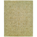 Sevon Wool Floral Area Rug in Mineral Green/Yellow/Ivory