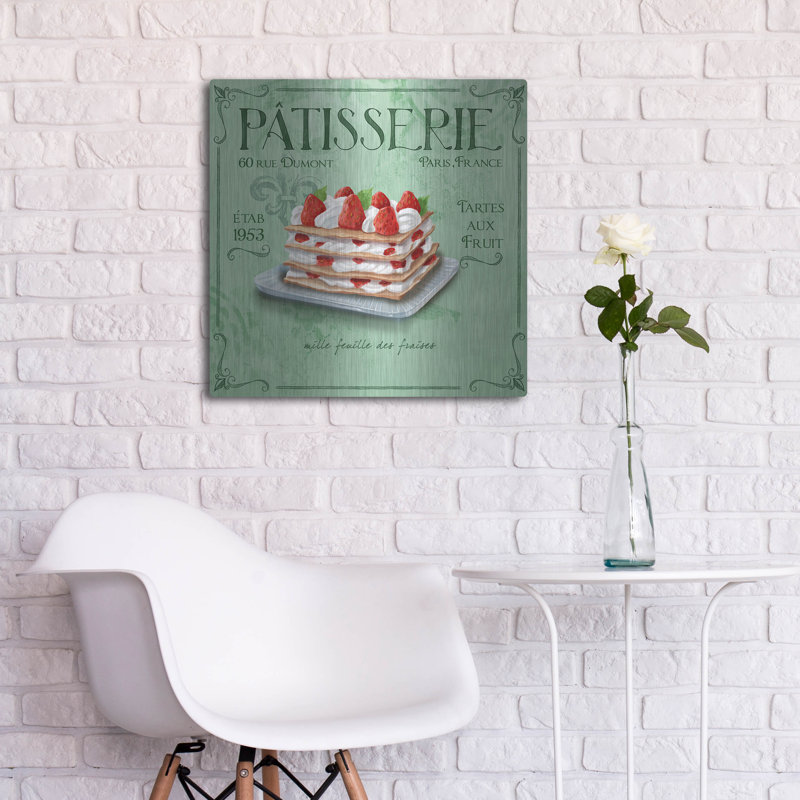  «Patisserie 5» par Fiona Stokes-Gilbert, art mural en métal, 24 po x 24 po, H 24 po x l 24 po