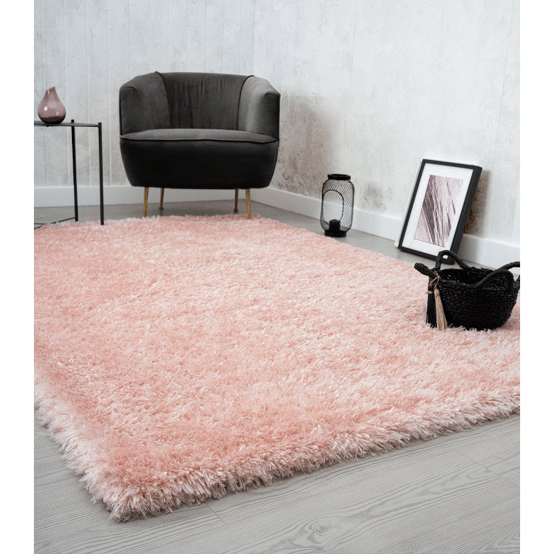 Lesa Floppy Light Pink Rug, Rectangle 160 x 230cm