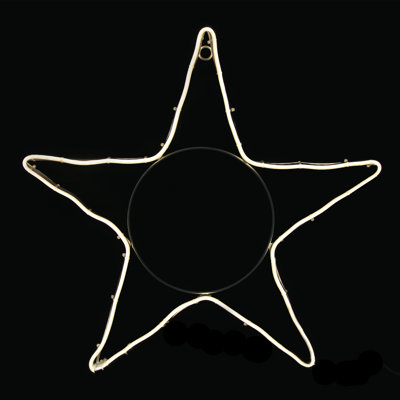 Décoration de Noël étoile lumineuse à DEL de style néon 19,75 po