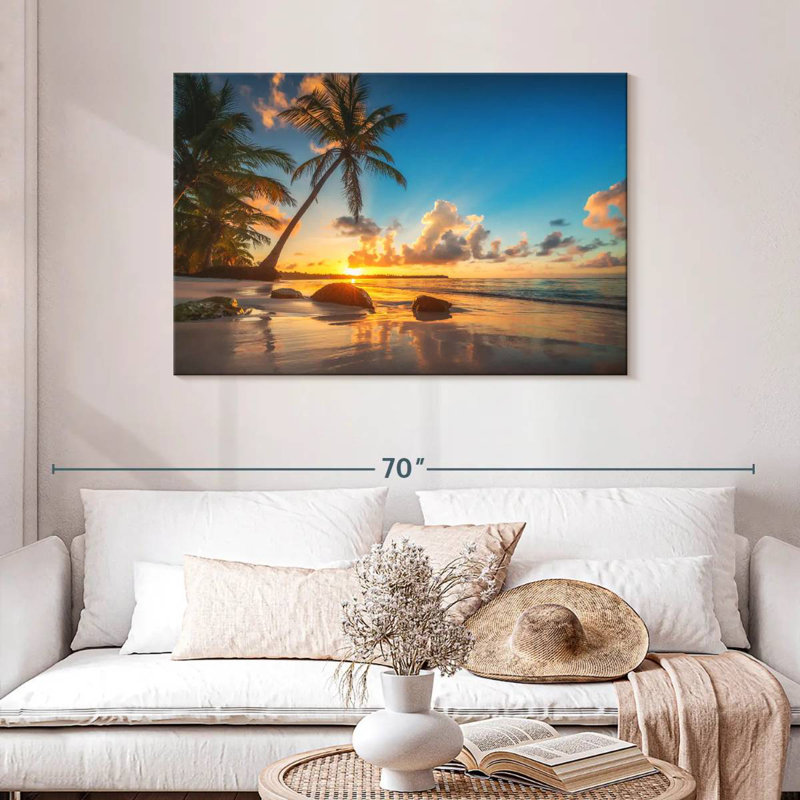 Coucher de soleil à Pointe Cana Gillard, H 30 po x l 45 po