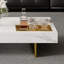 Table basse moderne en faux marbre avec pieds en métal doré - centre de table rectangulaire contemporain 51,2 po-1268738816-1268738877