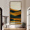 Grand art mural sur toile encadrée, impression de paysage de montagne 