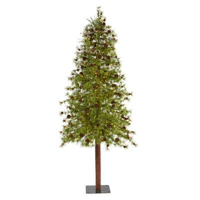 Lighted Artificial Pine Christmas Tree