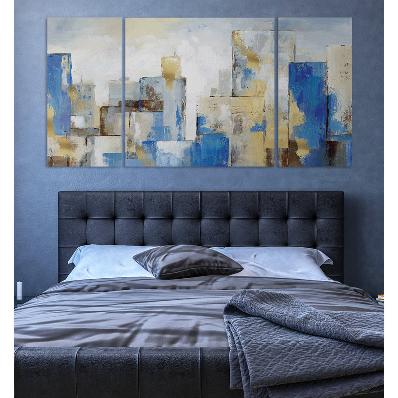 City Blues II - Toile tendue, reproduction d'art sur toile, H 40 po x l 80 po x P 1,5 po