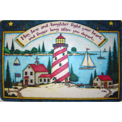 Maison de 30 po x 18 po light house tapis de porte d’intérieur anti-dérapant