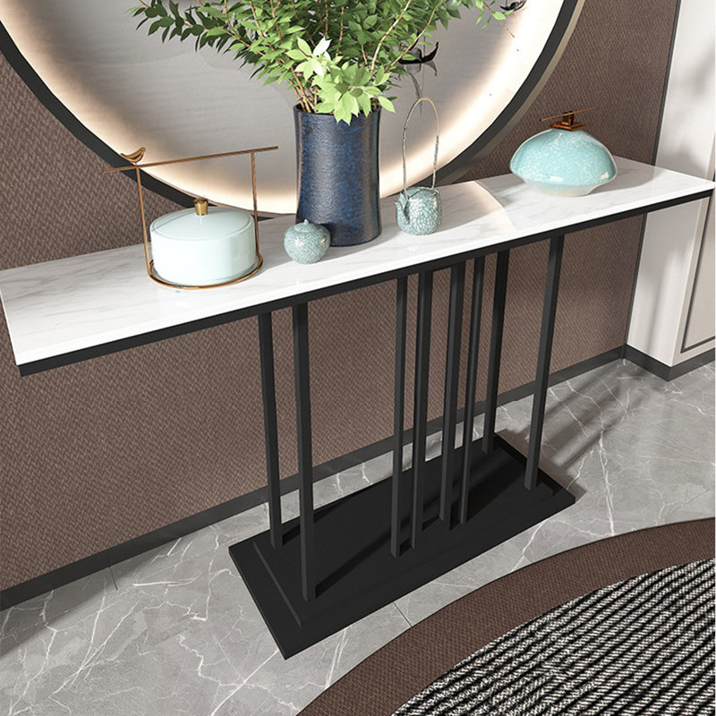 Console élégante en marbre, 31.5" H x 55.12" W x 11.81" D