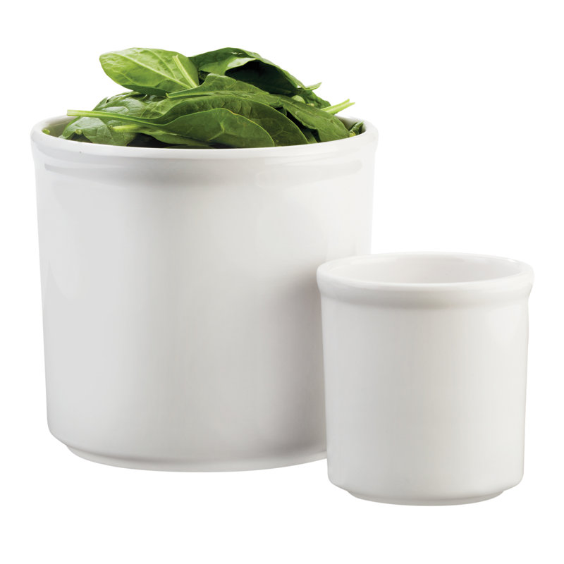 White 32 Oz. Round Melamine Condiment Jar