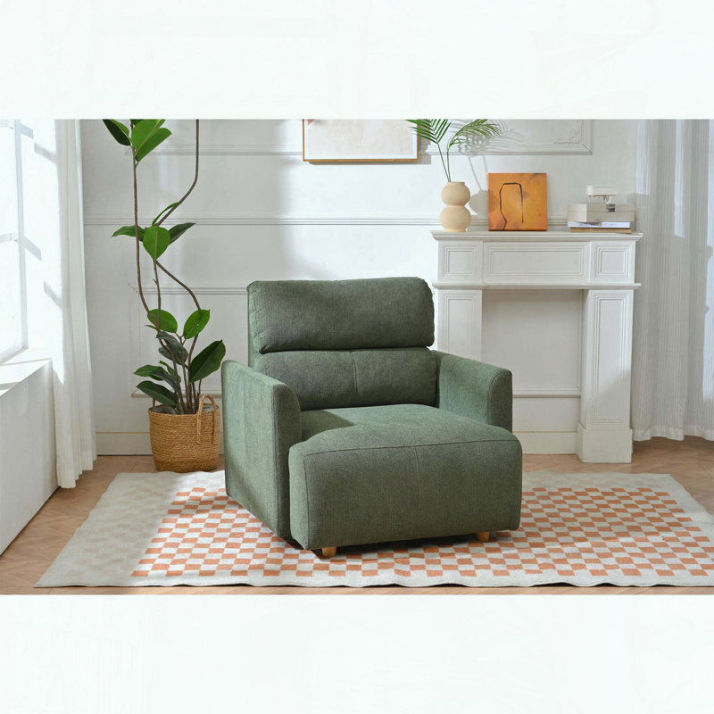 Chaise surdimensionnée avec repose-pieds avec rangement - molleton flocon de neige