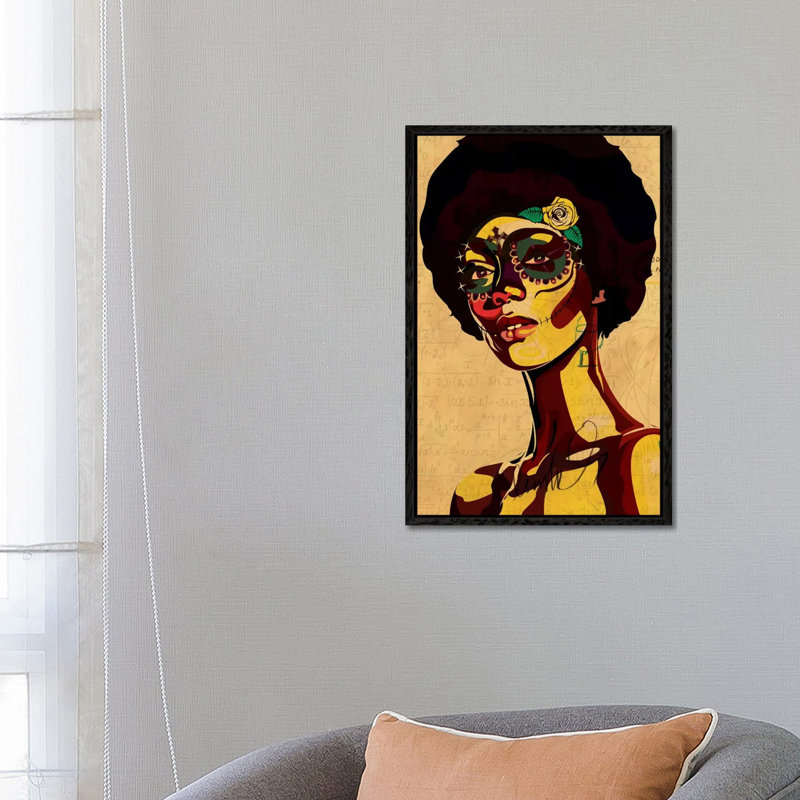 Dia de los Muertos 1 Piece Wall Art on Canvas, 101.6 cm H x 66.04 cm W, Black Framed Canvas