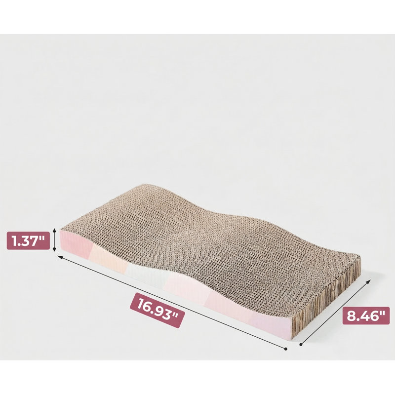 Grattoir réversible pour chat en carton réversible pour chat d'intérieur