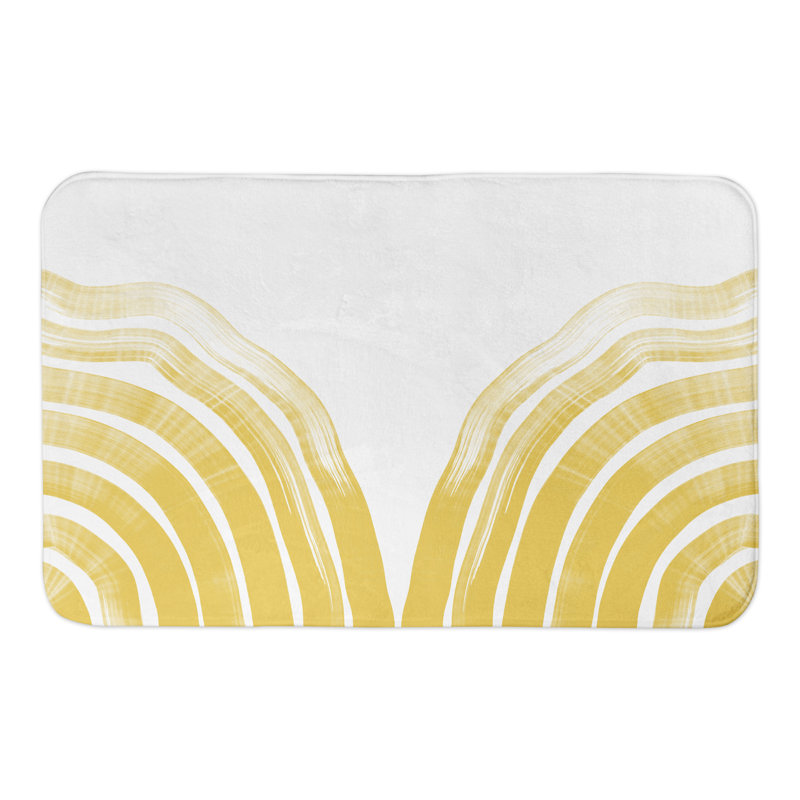 Tapis de bain Fedela Arch, Jaune