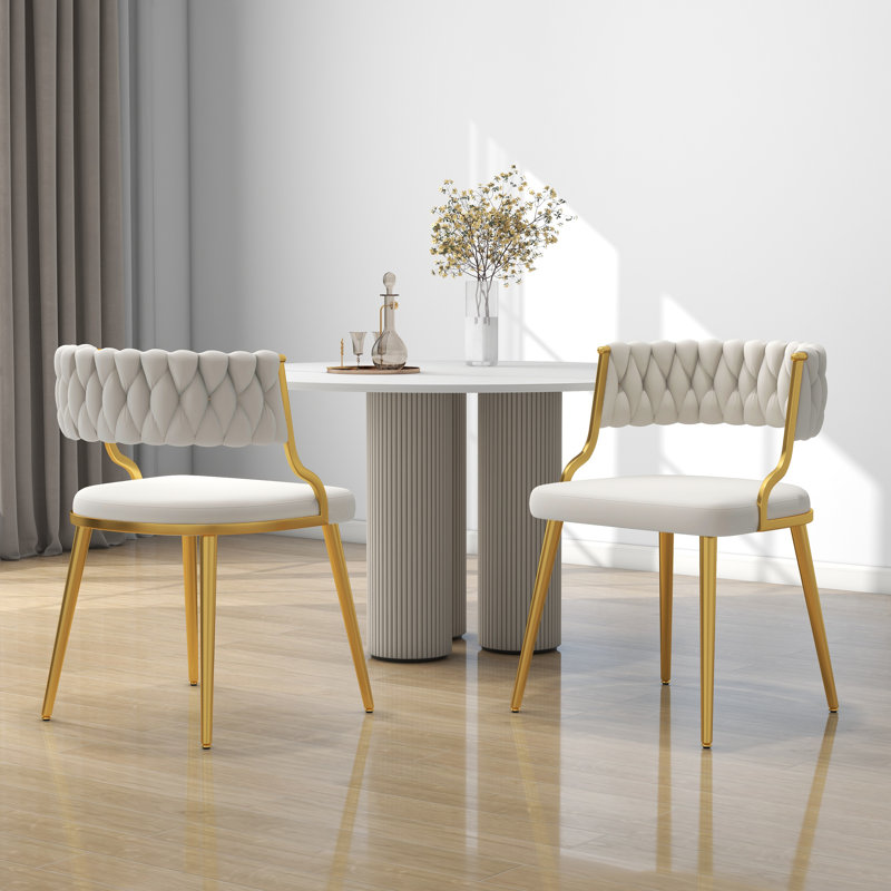 Christal Upholstery Dining Chair, Ivory