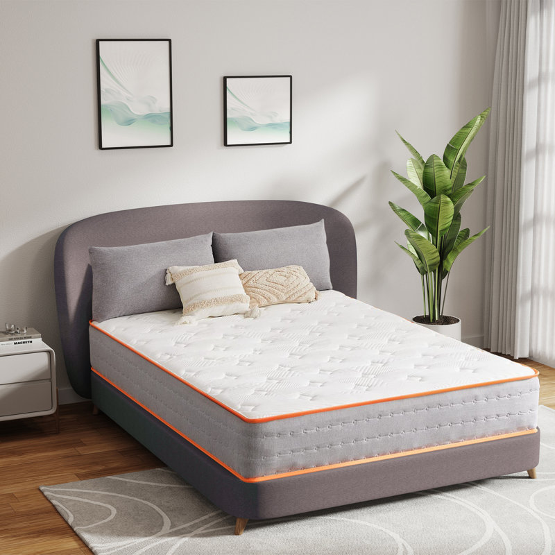 Matelas hybride moyen en mousse viscoélastique 10 "dans une boîte, Grand lit