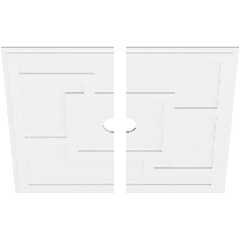 Médaillon de plafond contemporain en PVC de qualité architecturale Knox, H 40 po x l 40 po x P 1 po