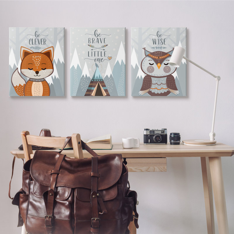 Be Be Clever Brave And Wise, Toile tendue, H 30 po x l 24 po x 1,5 po