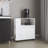 White Kitchen Cart with Microwave Shelf and Open Storage-810069817
