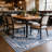 Living Room Rug 8x10 ft Blue and Grey Area Rug Machine Washable Rug, Non Slip Vintage Rug Stain Resistant Indoor Large Carpet for Bedroom, Boho Rug, Distressed Retro Floor Rug for Classroom, Dorm, Dining Room-1753007966