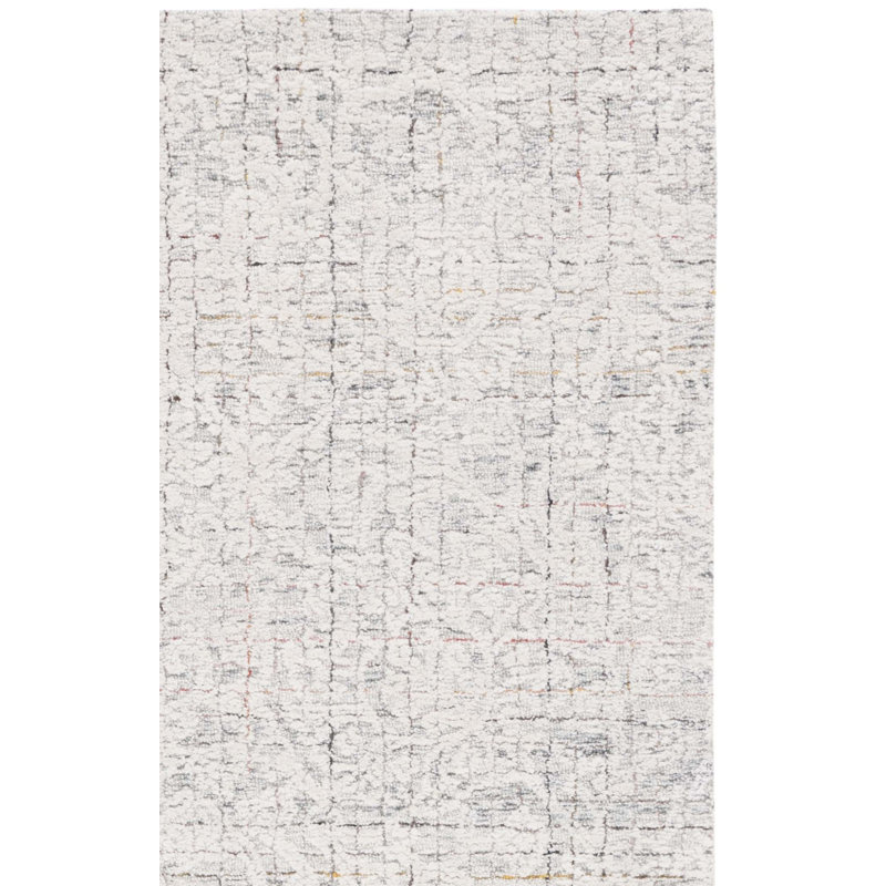 Tapis ivoire touffeté à la main Meira, Tapis de couloir 2 pi 3 po x 9 pi