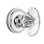 Classic Rosette with Oval Fluted Crystal Door Knob
