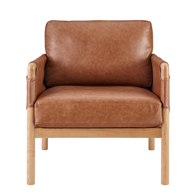 Qani Faux Leather Armchair