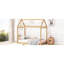 Lit simple en bois