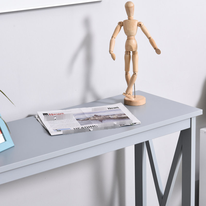 Console grise 2 pour le couloir et le salon, tendance - avec rangement