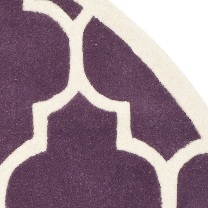 Carolene Hand Tufted Wool Geometric Rug, Round 7'